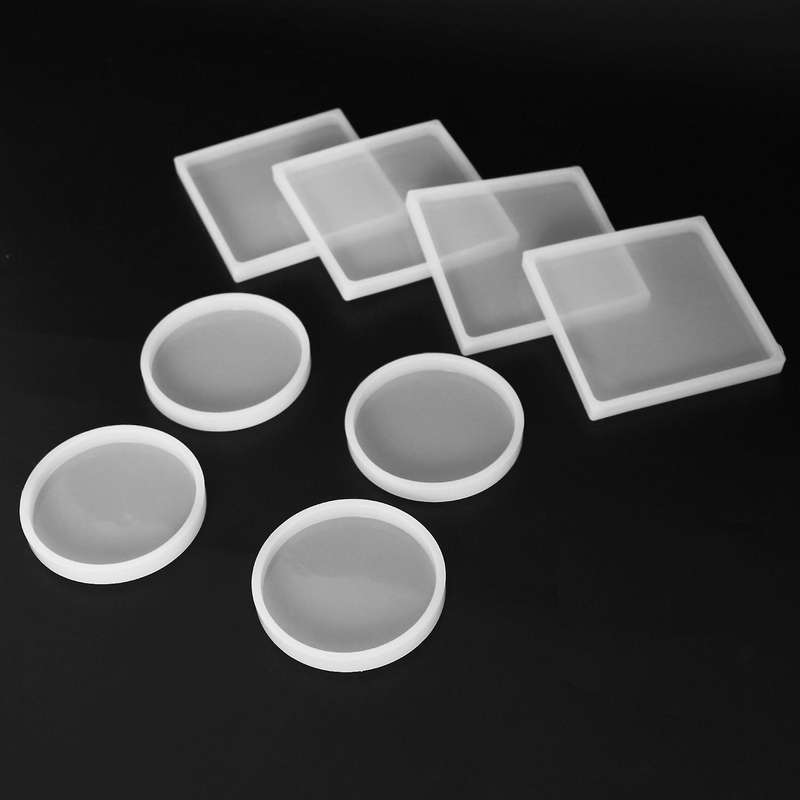 16x Resin Coaster Mould Kit Silicone Coasters for Epoxy Resin Craft