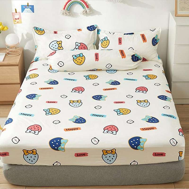 One-piece Bedspread Non-slip Fixed Mattress Cover Cover Rainbow