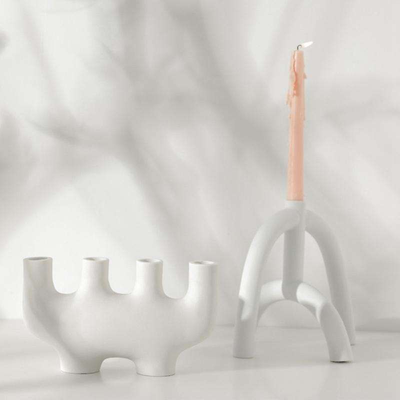 Candle Holder Ceramic Candlestick Minimalist Candle Holder Type B