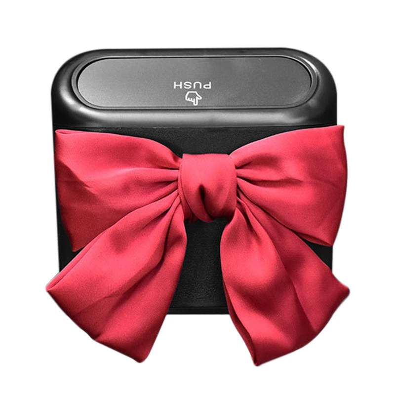 Car Trash Can Bow Decoration Garbage Door Side Storage Box D