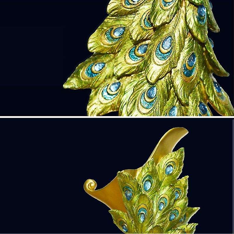 1pc Peacock Ornament Resin Craft Peacock Home Decoration Ornament