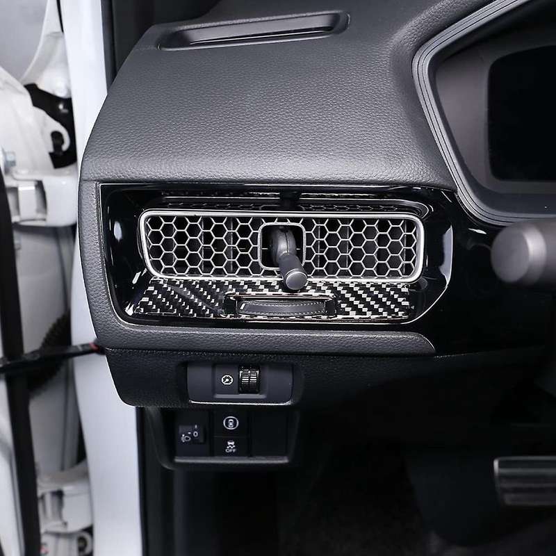 Carbon Fiber Air Vent Trim Center Dash Board Wind Outlet Decoration