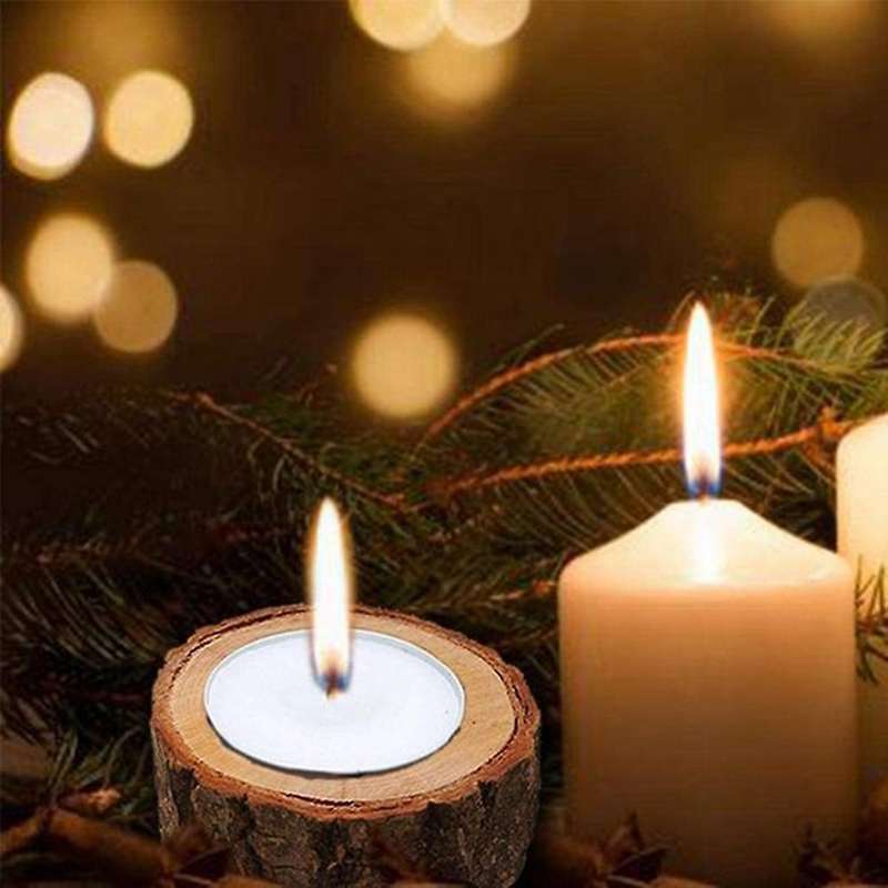 24pcs Wooden Candle Holder,votive Tealight Holder for Wedding Party