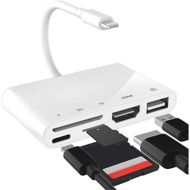 5 In 1 Hdmi-compatible Usb Adapter for Iphone and Ipad