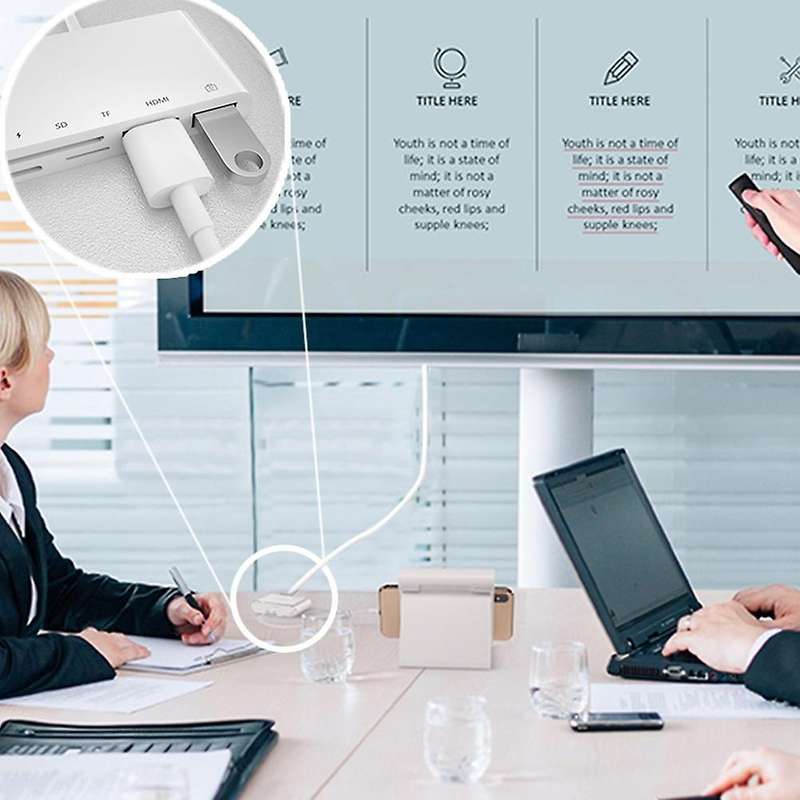 5 In 1 Hdmi-compatible Usb Adapter for Iphone and Ipad