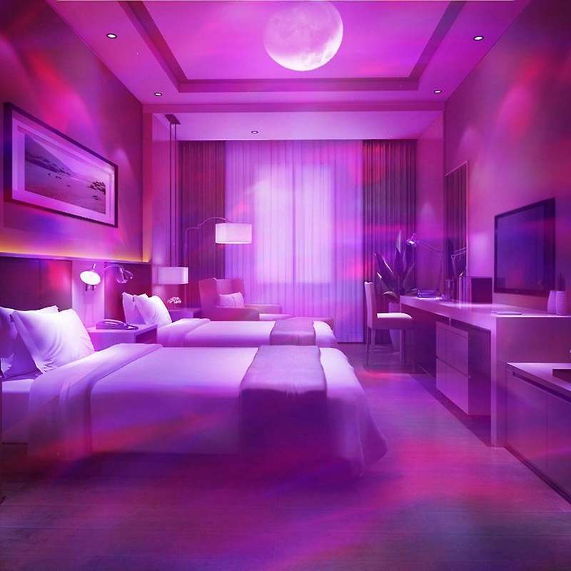 14 Color Spin Starry Sky Ocean Projector Night Light Projector White