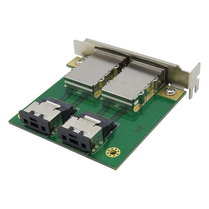 Dual Mini Sas Sff-8088 to Sas36p Sff-8087 Adapter In Pci Bracket