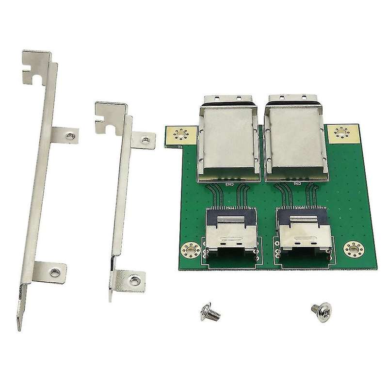 Dual Mini Sas Sff-8088 to Sas36p Sff-8087 Adapter In Pci Bracket