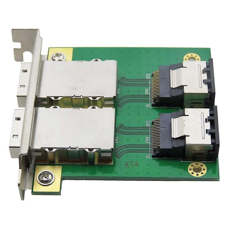 Dual Mini Sas Sff-8088 to Sas36p Sff-8087 Adapter In Pci Bracket
