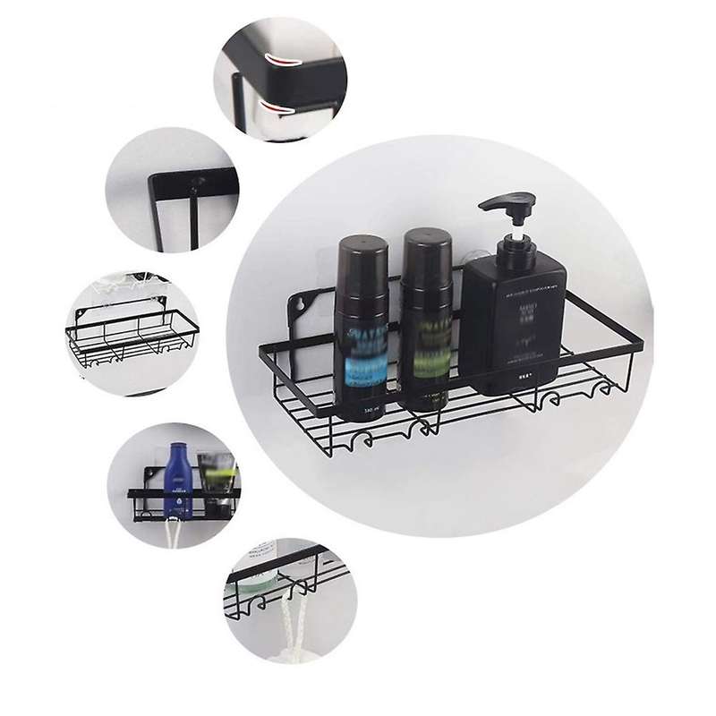 Rustproof Shower Shelf with Adhesives and Screws, for Kitchen Bedroom