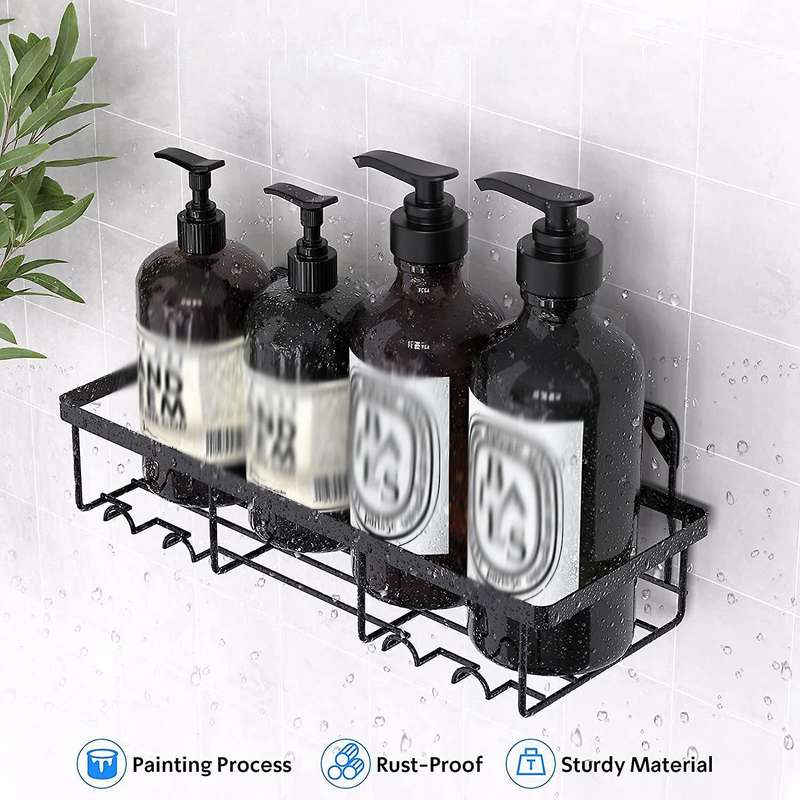 Rustproof Shower Shelf with Adhesives and Screws, for Kitchen Bedroom
