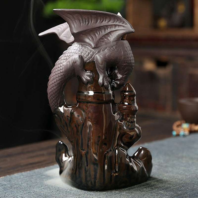 Dragon Incense Backflow Burner Holder for Aromatherapy Ornament Party