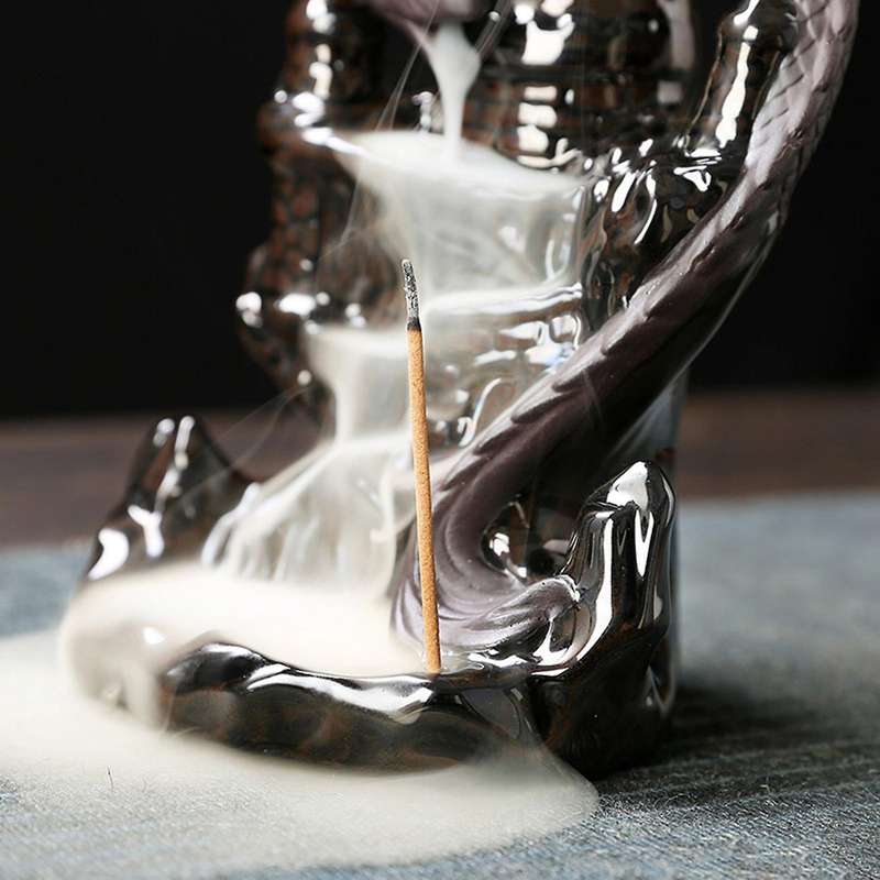 Dragon Incense Backflow Burner Holder for Aromatherapy Ornament Party