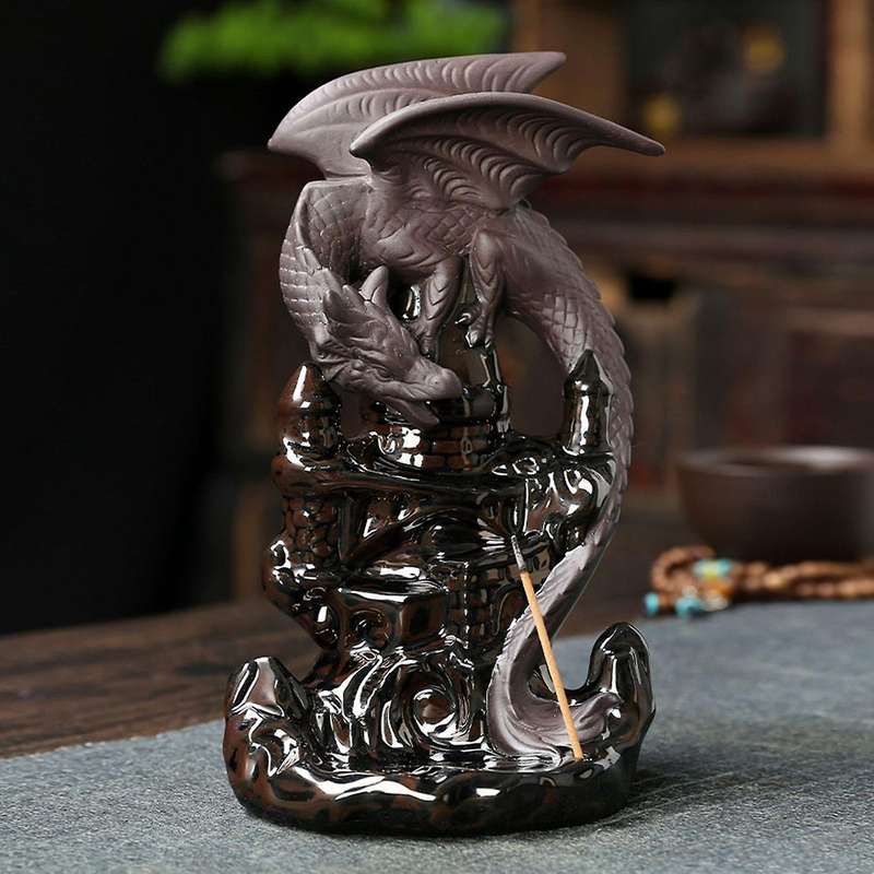Dragon Incense Backflow Burner Holder for Aromatherapy Ornament Party