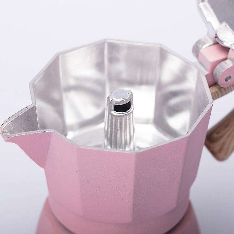 Coffee Maker Aluminum Mocha Espresso Percolator Pot(pink)