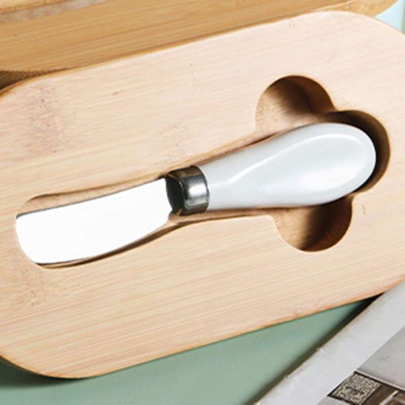 Butter Box Ceramic Butter Dish with Knife Cheese Food Container B