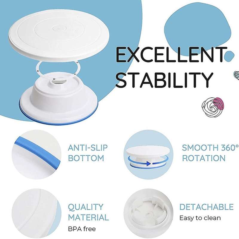 51-in-1 Cake Decorating Supplies Revolving Cake Turntable Diy Set
