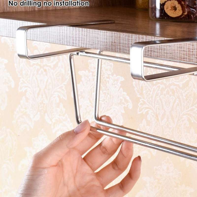 Kitchen Tissue Holder Punch-free Storage Toilet Paper Holder