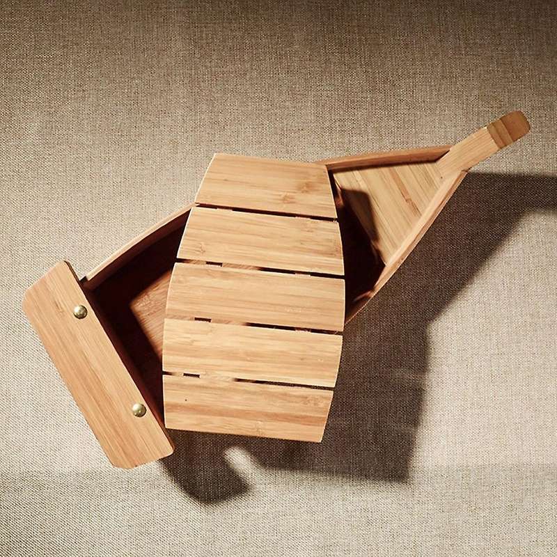 1pcs Practical Bamboo Sushi Plate Boat Shaped Dish 33x15x7cm