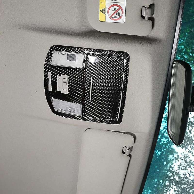 For Toyota Soft Carbon Fiber Front Roof Reading Light Panel Trim