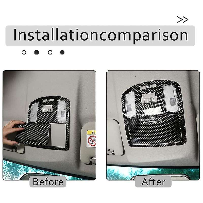For Toyota Soft Carbon Fiber Front Roof Reading Light Panel Trim