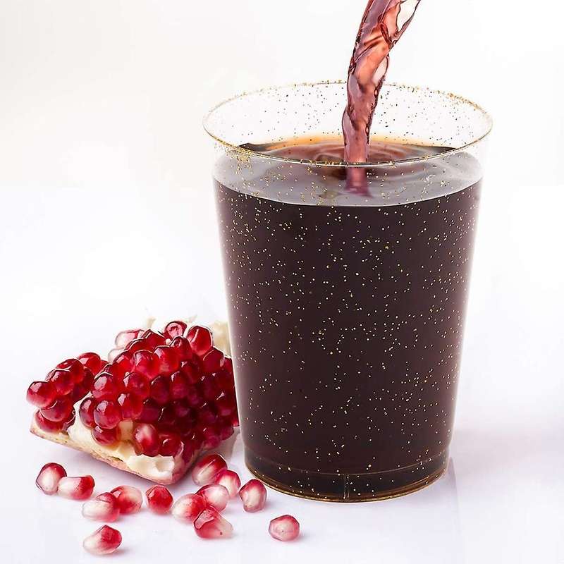 Gold Glitter Plastic Drink Cups for Champagne Cocktail Dessert