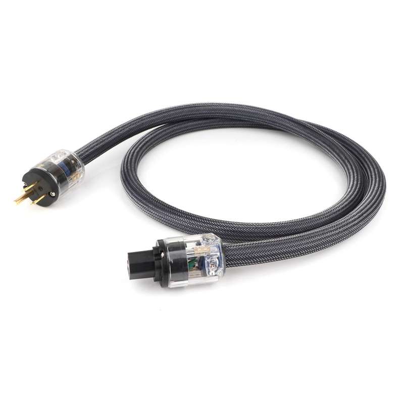 Hifi Audio Power Cable Pure Copper Power Cord Power Line Us Plug(1m)
