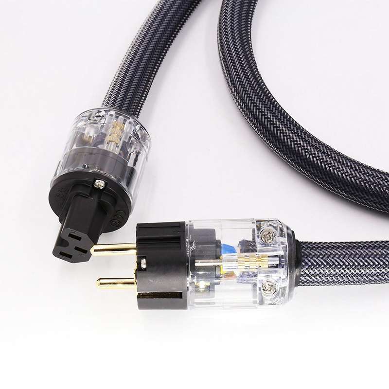 Hifi Audio Power Cable Pure Copper Power Cord Power Line Us Plug(1m)