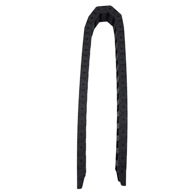 18mm X 37mm Black Flexible Semi Enclosed Cable Drag Chain 1m