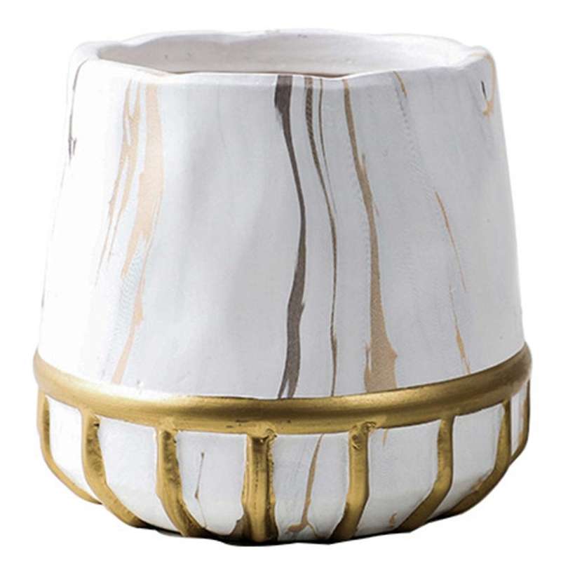 Marbling Appearance Ceramic Flower Pot Succulent Planter A
