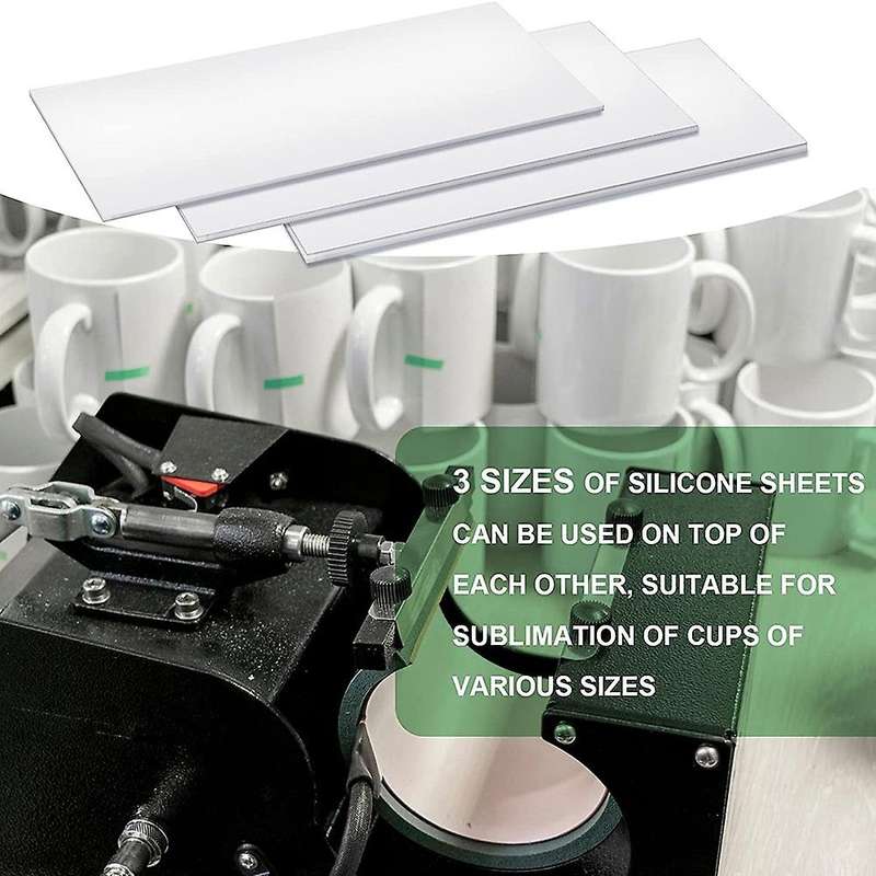 3pc Sublimation Tumblers Wrap Mug Press Bundle Accessories Silicone