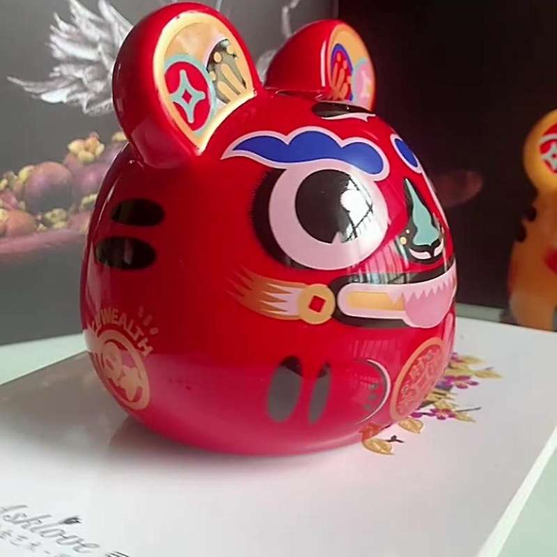 2022 Tiger Ceramic Piggy Bank Money Coin for Bedroom Home Decor A