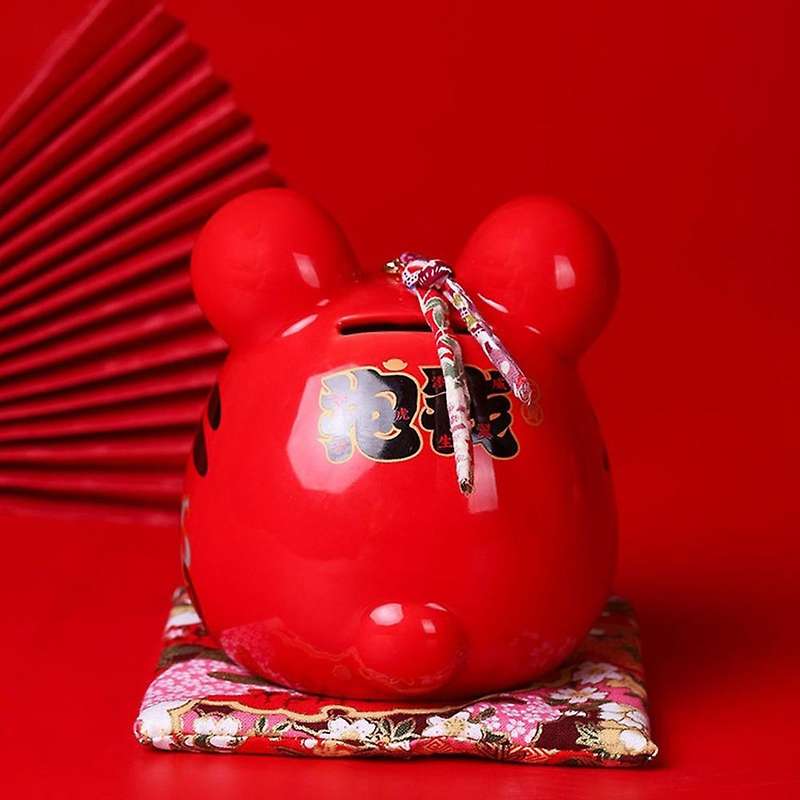 2022 Tiger Ceramic Piggy Bank Money Coin for Bedroom Home Decor A