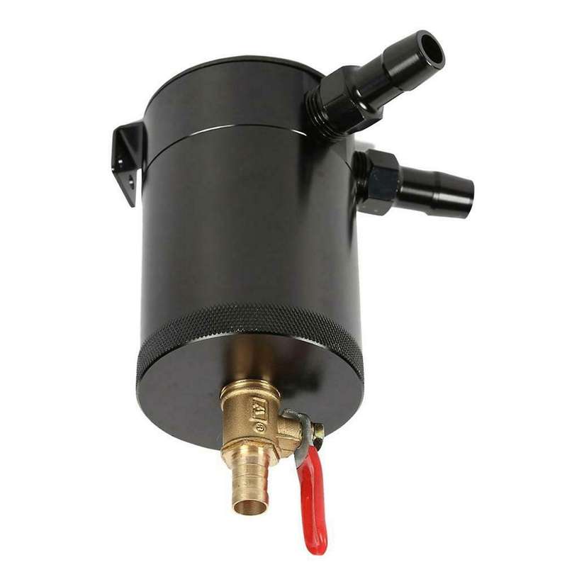Universal Oil Catch Can Compact Baffled 2-port Aluminum Reservoir