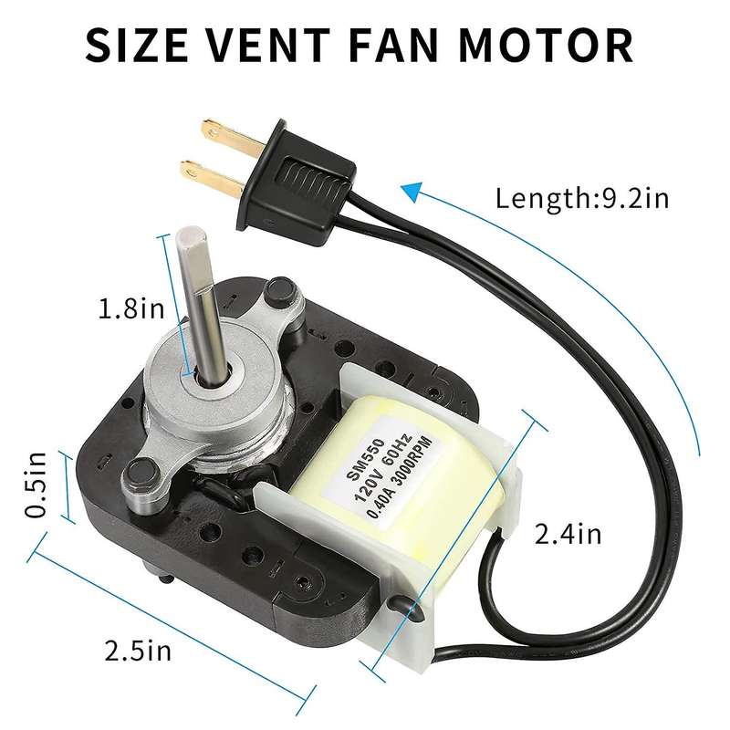 Bathroom Fan Motor, Universal Exhaust Fan Motor Us Plug