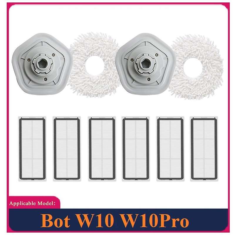 10pcs Mop Cloth Hepa Filter for Dreame W10/w10 Pro Vacuum Cleaner