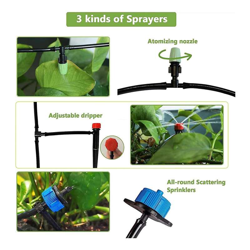 Garden Irrigation System,drip Irrigation Hose,adjustable for Garden