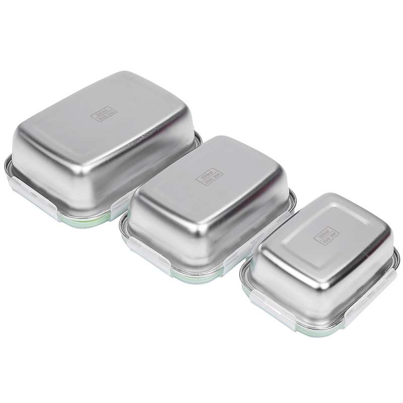 304 Stainless Steel Lunch Box Food Storage Refrigerator Crisper Box