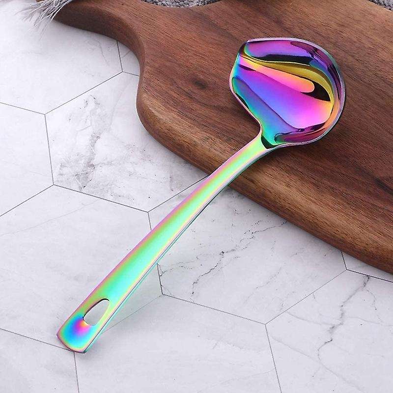 Stainless Steel Sauce Spoon, Metal Soup Spoon with Nozzle,5 Pieces