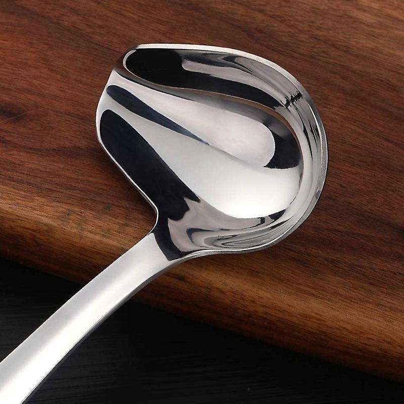 Stainless Steel Sauce Spoon, Metal Soup Spoon with Nozzle,5 Pieces