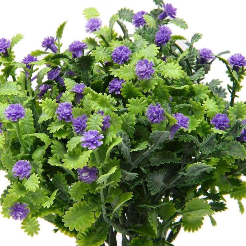 3 Pack Small Potted Artificial Plastic Plants, Mini Fake Rosemary