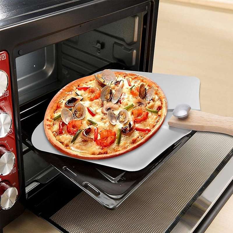 Metal Pizza Shovel with Foldable Handle for Oven Removable Pizza