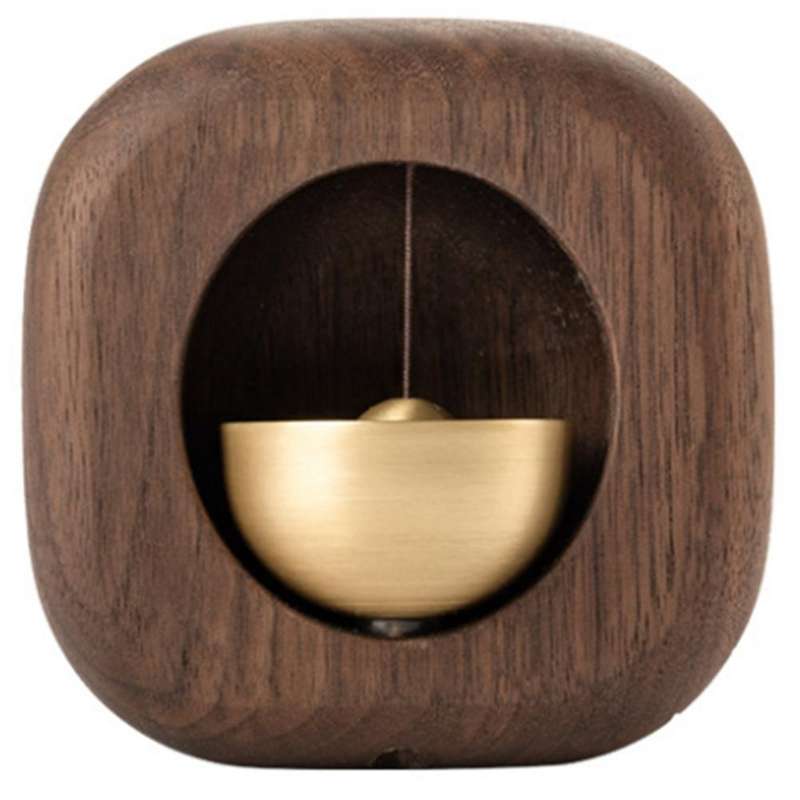 Solid Wood Wind Chime Suction Door Wind Chime Black Walnut Magnetic