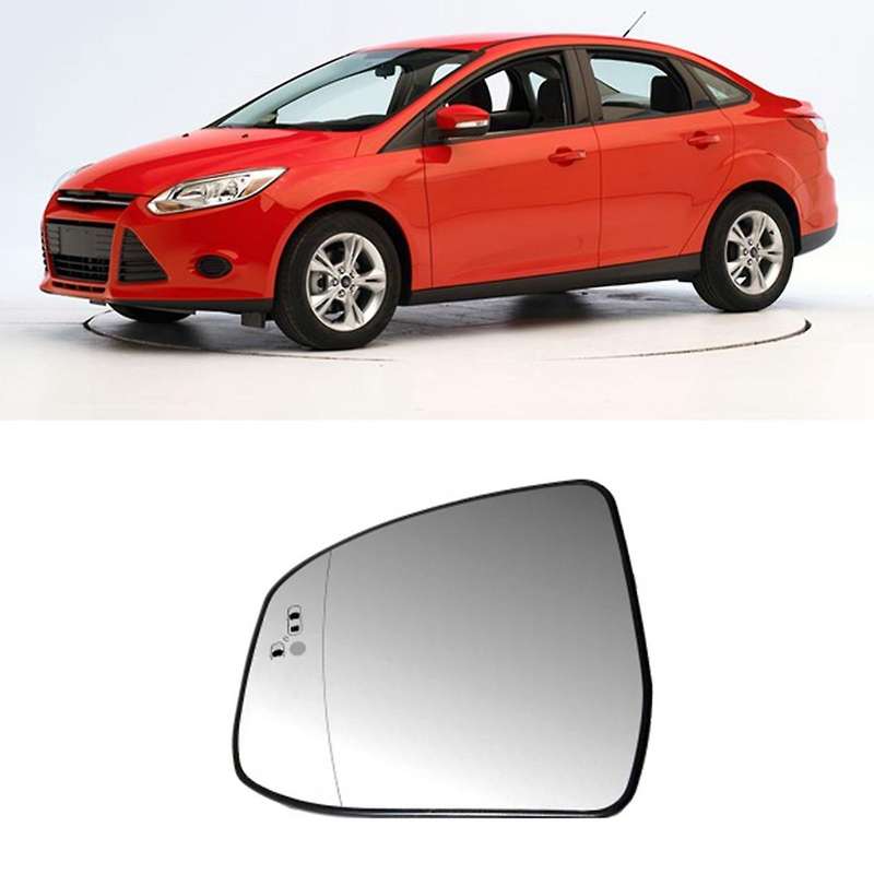 Right Door Wing Side Mirror Glass Heated Blind Spot Warning