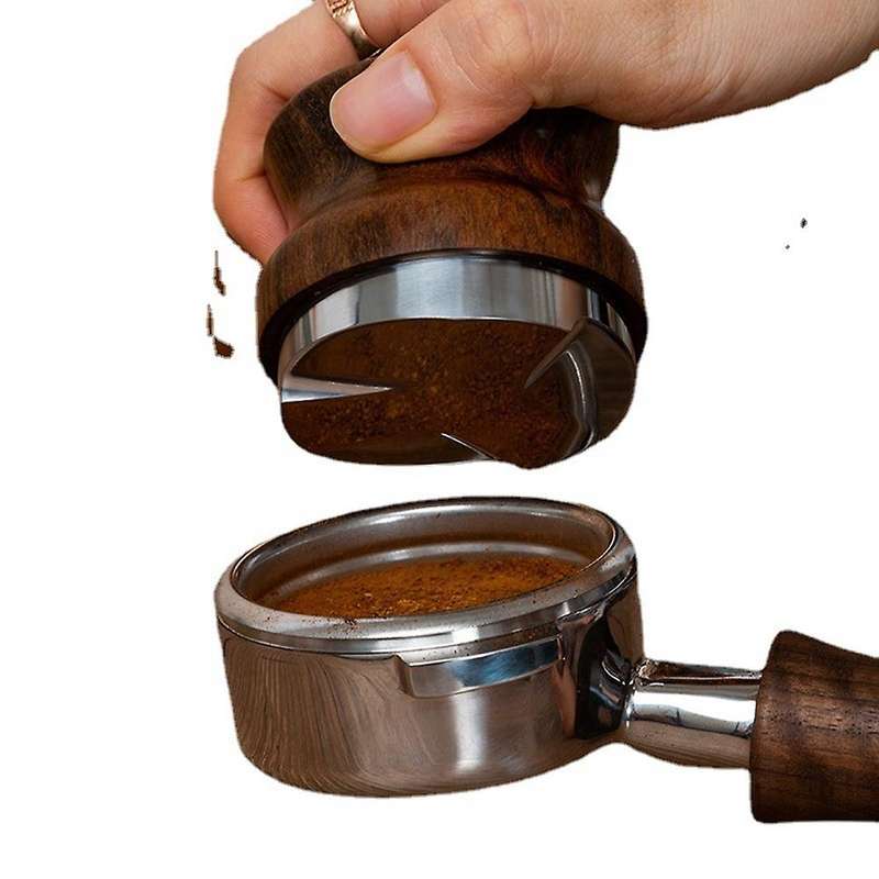 Coffee Tamper 3 Angled Slopes Wood Coffee Powder Hammer Tools,49mm