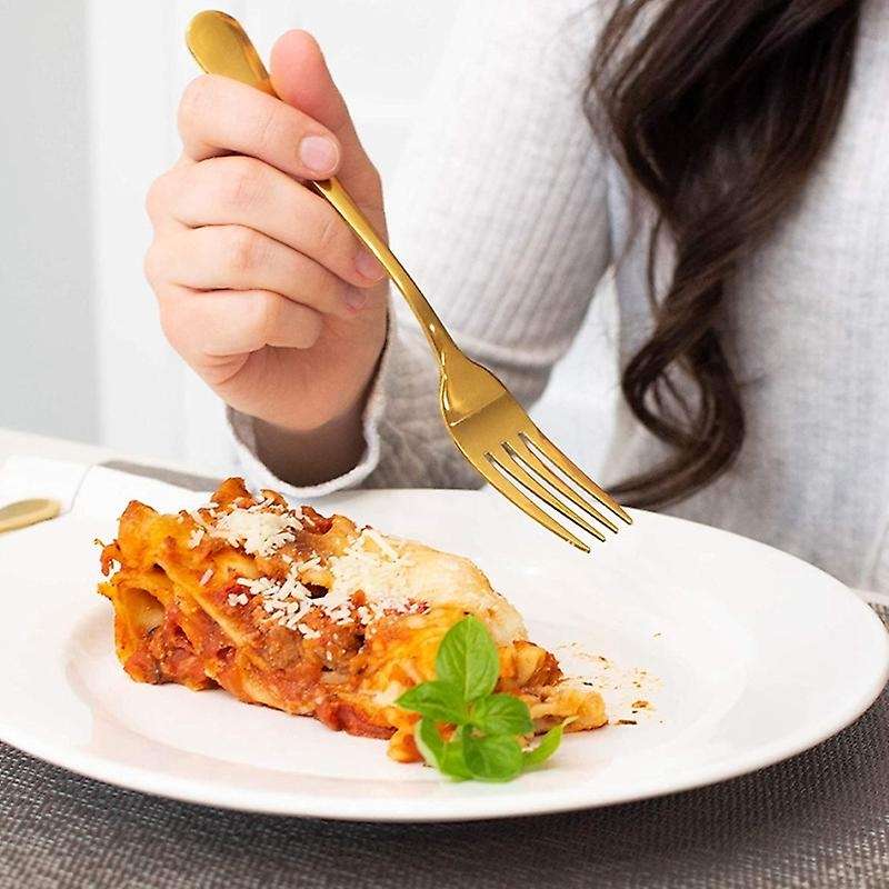 Golden Cutlery Set-stainless Steel, Fork and Spoon Set,20 Pieces