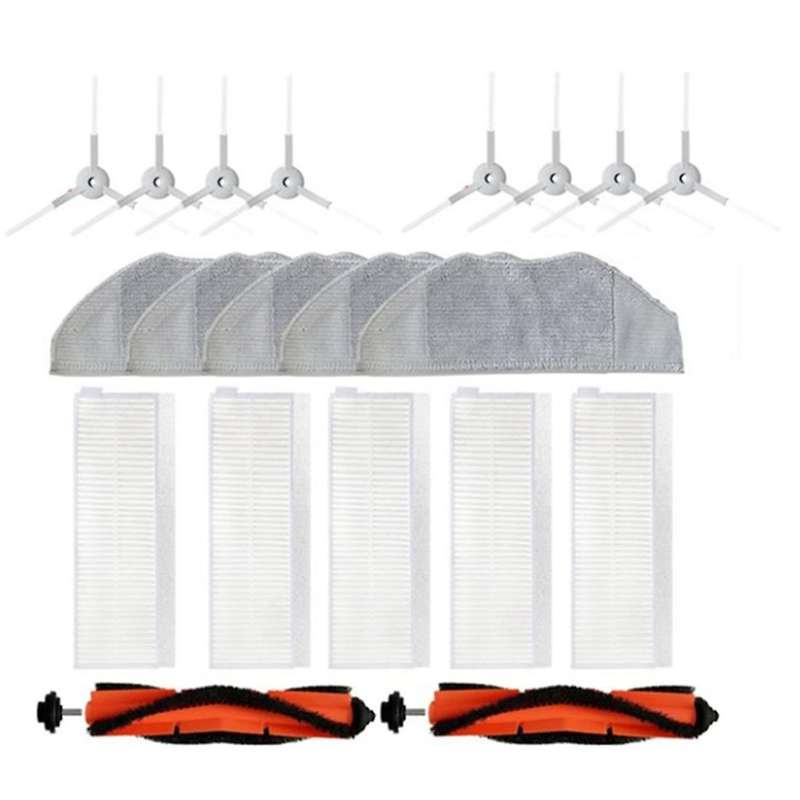 1set Main Rolling Brush Side Brush Filter Mop Cloth for Xiaomi Mi