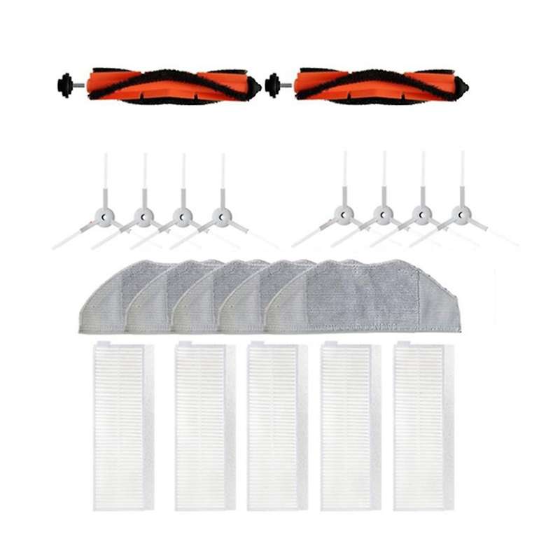 1set Main Rolling Brush Side Brush Filter Mop Cloth for Xiaomi Mi