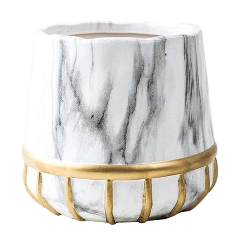 Marbling Appearance Ceramic Flower Pot Succulent Planter B