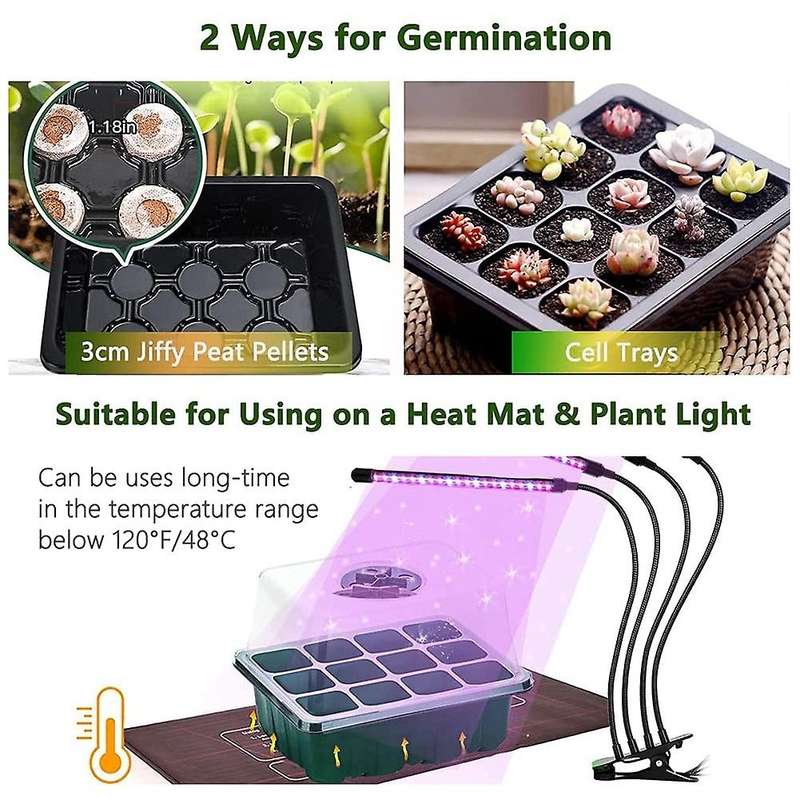 10 Pack Propagator Growing Thicken Seedling Starter Growing Trays